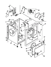 Cabinet parts for Kenmore Dryer 110.69032990 (11069032990, 110 69032990) from AppliancePartsPros.com