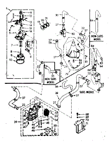 Water System parts for Kenmore Washer 110.6905601 (1106905601, 110 6905601) from AppliancePartsPros.com
