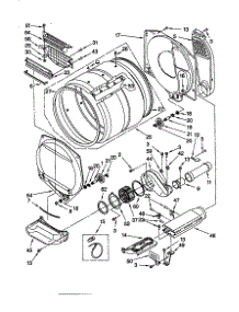 Upper / Lower Bulkhead parts for Kenmore Dryer 110.69082990 (11069082990, 110 69082990) from AppliancePartsPros.com