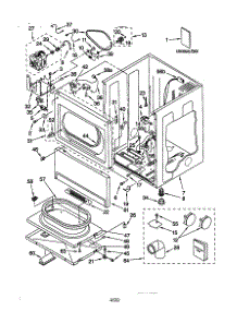 Lower Cabinet / Front Panel parts for Kenmore Dryer 110.69082990 (11069082990, 110 69082990) from AppliancePartsPros.com