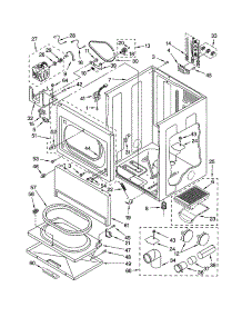 Cabinet parts for Kenmore Dryer 110.62084101 (11062084101, 110 62084101) from AppliancePartsPros.com