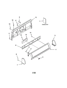 Console Panel parts for Kenmore Dryer 110.62084102 (11062084102, 110 62084102) from AppliancePartsPros.com