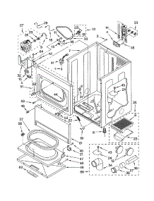 Cabinet parts for Kenmore Dryer 110.62084102 (11062084102, 110 62084102) from AppliancePartsPros.com