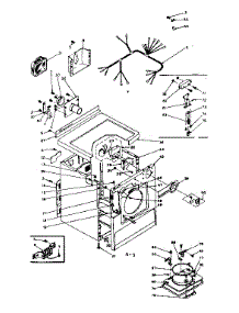 Machine Sub-Assembly parts for Kenmore Dryer 110.6208420 (1106208420, 110 6208420) from AppliancePartsPros.com