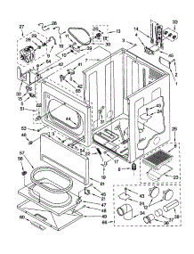 Cabinet parts for Kenmore Dryer 110.62086100 (11062086100, 110 62086100) from AppliancePartsPros.com