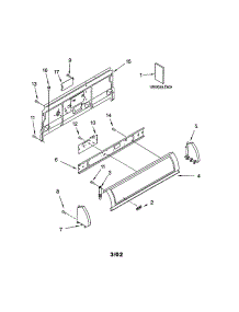 Console Panel parts for Kenmore Dryer 110.62086101 (11062086101, 110 62086101) from AppliancePartsPros.com