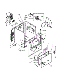 Cabinet Parts parts for Kenmore Dryer 110.62102311 (11062102311, 110 62102311) from AppliancePartsPros.com