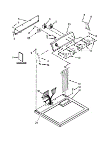 Top And Console Parts parts for Kenmore Dryer 110.62102311 (11062102311, 110 62102311) from AppliancePartsPros.com