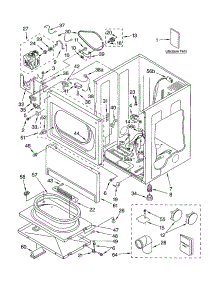 Lower Cabinet And Front Panel parts for Kenmore Dryer 110.62182100 (11062182100, 110 62182100) from AppliancePartsPros.com