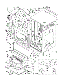 Upper Cabinet And Front Panel parts for Kenmore Dryer 110.62182100 (11062182100, 110 62182100) from AppliancePartsPros.com