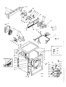 Machine Sub-Assembly parts for Kenmore Dryer 110.6218430 (1106218430, 110 6218430) from AppliancePartsPros.com