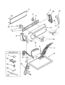 Top And Console parts for Kenmore Dryer 110.62202100 (11062202100, 110 62202100) from AppliancePartsPros.com