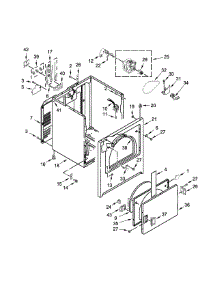 Cabinet Parts parts for Kenmore Dryer 110.62342511 (11062342511, 110 62342511) from AppliancePartsPros.com