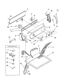 Top And Console parts for Kenmore Dryer 110.62512101 (11062512101, 110 62512101) from AppliancePartsPros.com