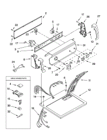 Top And Console Parts parts for Kenmore Dryer 110.62512102 (11062512102, 110 62512102) from AppliancePartsPros.com