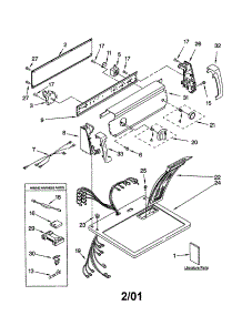 Top And Console parts for Kenmore Dryer 110.62602100 (11062602100, 110 62602100) from AppliancePartsPros.com