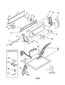 Top And Console parts for Kenmore Dryer 110.62602101 (11062602101, 110 62602101) from AppliancePartsPros.com