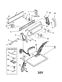 Top And Console parts for Kenmore Dryer 110.62612100 (11062612100, 110 62612100) from AppliancePartsPros.com