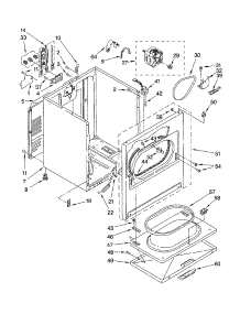 Cabinet parts for Kenmore Dryer 110.62612101 (11062612101, 110 62612101) from AppliancePartsPros.com