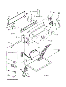 Top And Console parts for Kenmore Dryer 110.62612101 (11062612101, 110 62612101) from AppliancePartsPros.com
