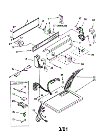 Top And Console parts for Kenmore Dryer 110.62622100 (11062622100, 110 62622100) from AppliancePartsPros.com