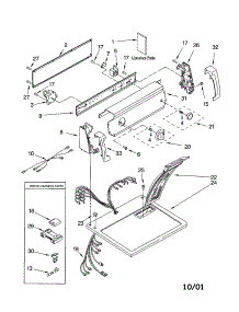 Top And Console parts for Kenmore Dryer 110.62622101 (11062622101, 110 62622101) from AppliancePartsPros.com