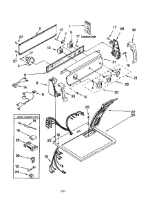 Top And Console parts for Kenmore Dryer 110.62712100 (11062712100, 110 62712100) from AppliancePartsPros.com