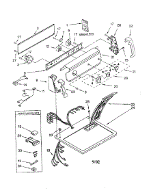 Top And Console parts for Kenmore Dryer 110.62712101 (11062712101, 110 62712101) from AppliancePartsPros.com