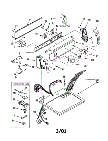 Top And Console parts for Kenmore Dryer 110.62722100 (11062722100, 110 62722100) from AppliancePartsPros.com