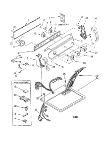 Top And Console parts for Kenmore Dryer 110.62722101 (11062722101, 110 62722101) from AppliancePartsPros.com