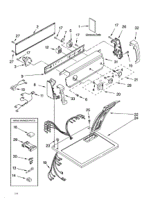 Top And Console Parts parts for Kenmore Dryer 110.62722102 (11062722102, 110 62722102) from AppliancePartsPros.com