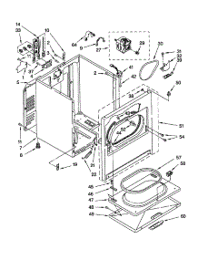 Cabinet parts for Kenmore Dryer 110.62802100 (11062802100, 110 62802100) from AppliancePartsPros.com