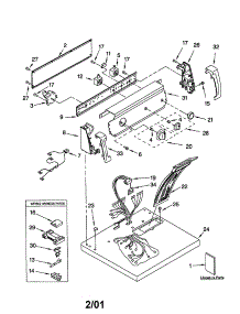 Top And Console parts for Kenmore Dryer 110.62802100 (11062802100, 110 62802100) from AppliancePartsPros.com