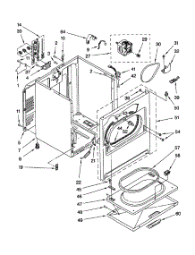 Cabinet parts for Kenmore Dryer 110.62812100 (11062812100, 110 62812100) from AppliancePartsPros.com