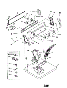 Top And Console parts for Kenmore Dryer 110.62812100 (11062812100, 110 62812100) from AppliancePartsPros.com