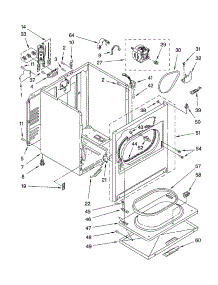 Cabinet parts for Kenmore Dryer 110.62812101 (11062812101, 110 62812101) from AppliancePartsPros.com