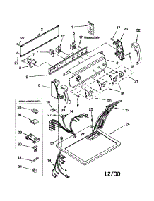 Top And Console parts for Kenmore Dryer 110.62832100 (11062832100, 110 62832100) from AppliancePartsPros.com