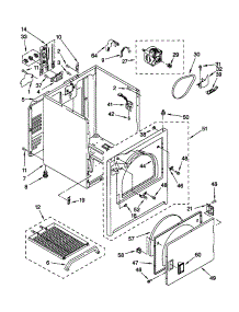 Cabinet parts for Kenmore Dryer 110.62832100 (11062832100, 110 62832100) from AppliancePartsPros.com