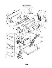 Top And Console parts for Kenmore Dryer 110.62832101 (11062832101, 110 62832101) from AppliancePartsPros.com