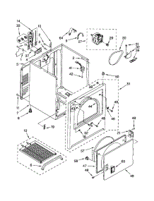 Cabinet parts for Kenmore Dryer 110.62832101 (11062832101, 110 62832101) from AppliancePartsPros.com