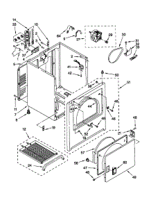 Cabinet parts for Kenmore Dryer 110.62842100 (11062842100, 110 62842100) from AppliancePartsPros.com