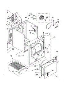 Cabinet parts for Kenmore Dryer 110.62842101 (11062842101, 110 62842101) from AppliancePartsPros.com