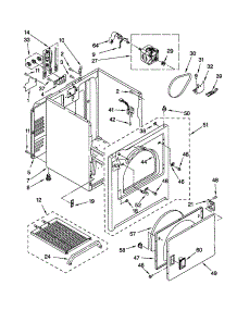 Cabinet parts for Kenmore Dryer 110.62854100 (11062854100, 110 62854100) from AppliancePartsPros.com