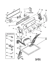 Top And Console parts for Kenmore Dryer 110.62854100 (11062854100, 110 62854100) from AppliancePartsPros.com