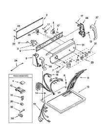 Top And Console parts for Kenmore Dryer 110.62872100 (11062872100, 110 62872100) from AppliancePartsPros.com