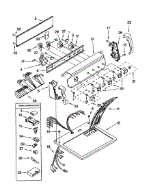 Top And Console parts for Kenmore Dryer 110.62886100 (11062886100, 110 62886100) from AppliancePartsPros.com