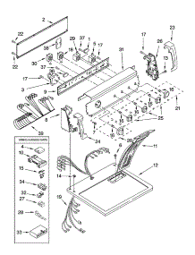 Top And Console Parts parts for Kenmore Dryer 110.62886101 (11062886101, 110 62886101) from AppliancePartsPros.com