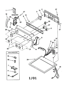 Top And Console parts for Kenmore Dryer 110.62902100 (11062902100, 110 62902100) from AppliancePartsPros.com