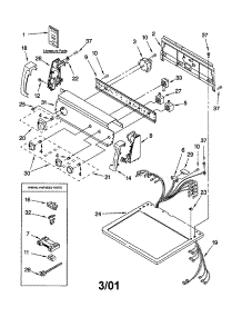 Top And Console parts for Kenmore Dryer 110.62922100 (11062922100, 110 62922100) from AppliancePartsPros.com