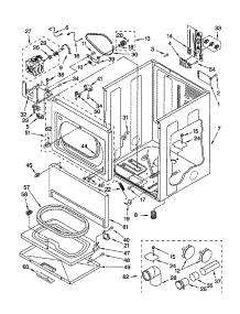 Cabinet parts for Kenmore Dryer 110.62924100 (11062924100, 110 62924100) from AppliancePartsPros.com